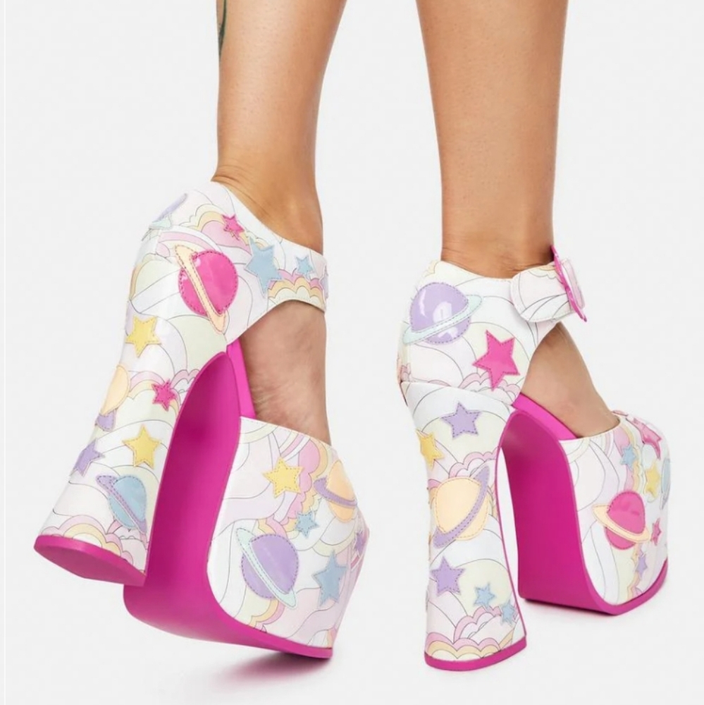 Dollskill sugar thrillz groovy galaxy platform heels - Picture 6 of 16